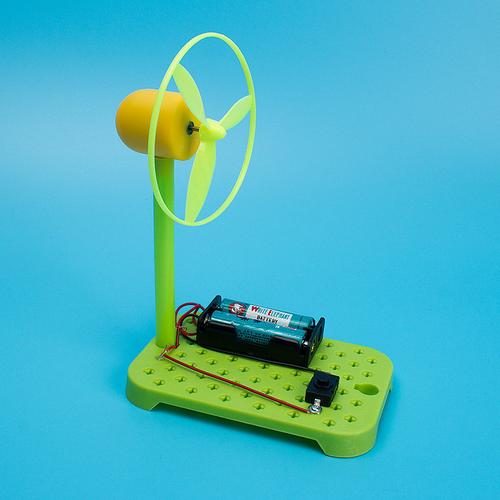 diy自制电风扇模型物理科学实验科技创意小制作教育玩具学生作业-图2